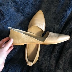 Free People flats, beige/cream leather and suede 9